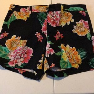 Old navy black short with floral design size 2